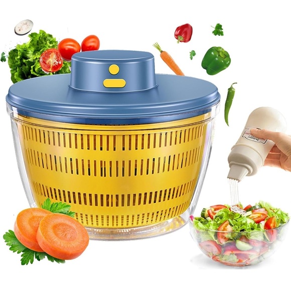 Fruit🫐/ Veg🥕Electric⚡️Salad🥗Spinner 4.2-Quart Washer w Bowl & Colander - Picture 1 of 10